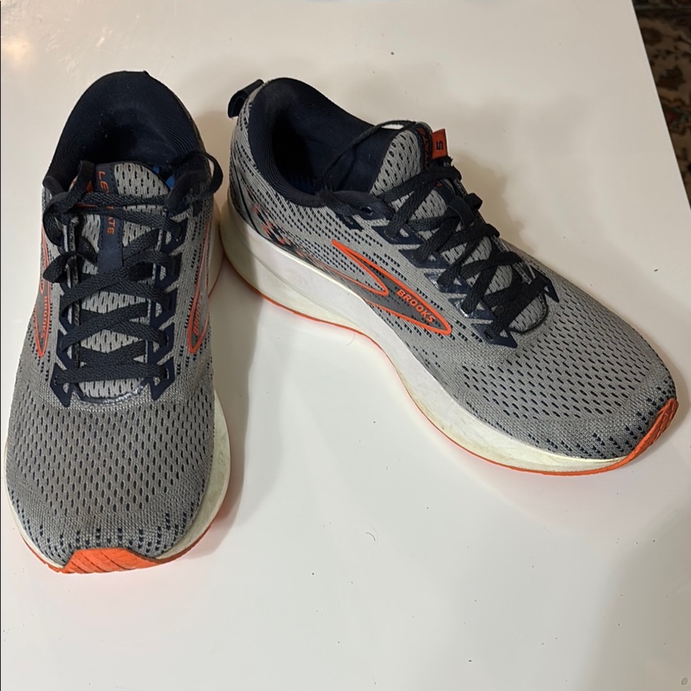 Brooks Gray and Orange Running Shoes